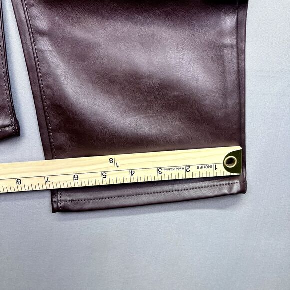 GAP faux leather Skinny Pants - Dark Brown - cropped - Picture 6 of 13